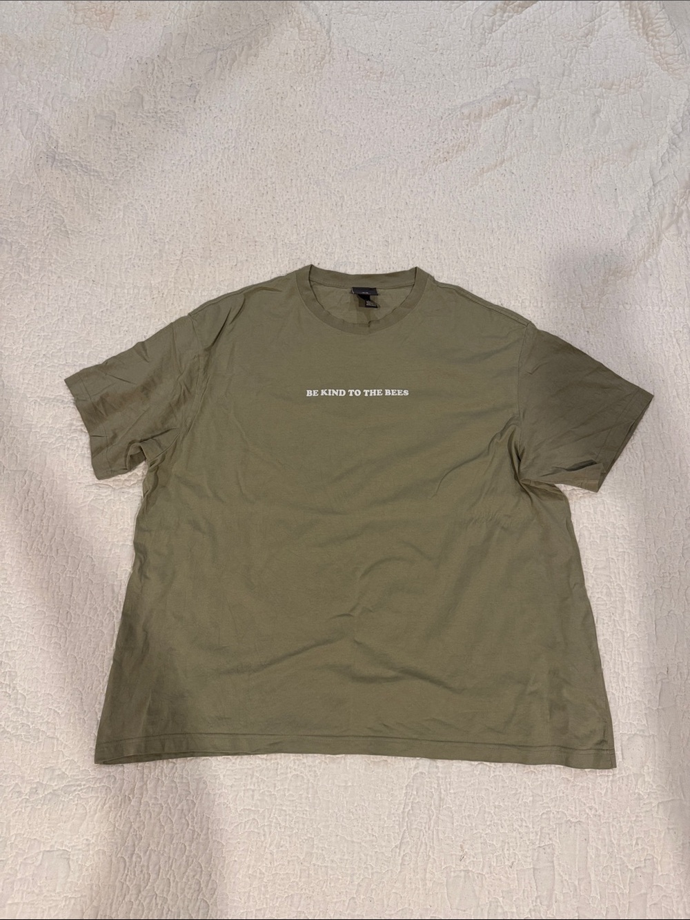 H&M Olive Green 'Be Kind to the Bees' Short Sleeve Tee